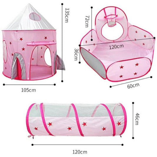 CARPA INFANTIL PLEGABLE CASTILLO TUNEL